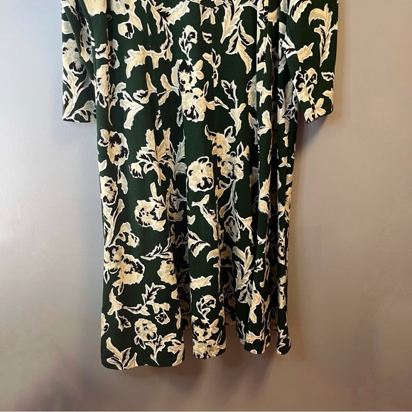 Tanya Taylor Dress Green Cream & Black Floral Thea Dress in Martini Multi 3X NWT - Picture 7 of 16